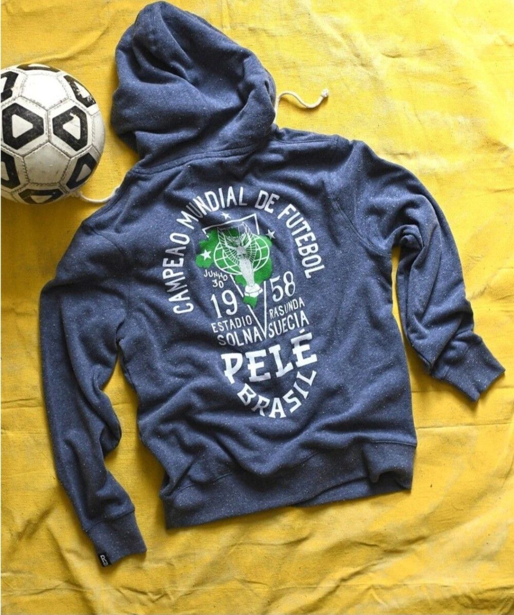 Roots Of Fight Pele Brasil Soccer Pullover Hoodie World Cup Champs Men's Med NWT